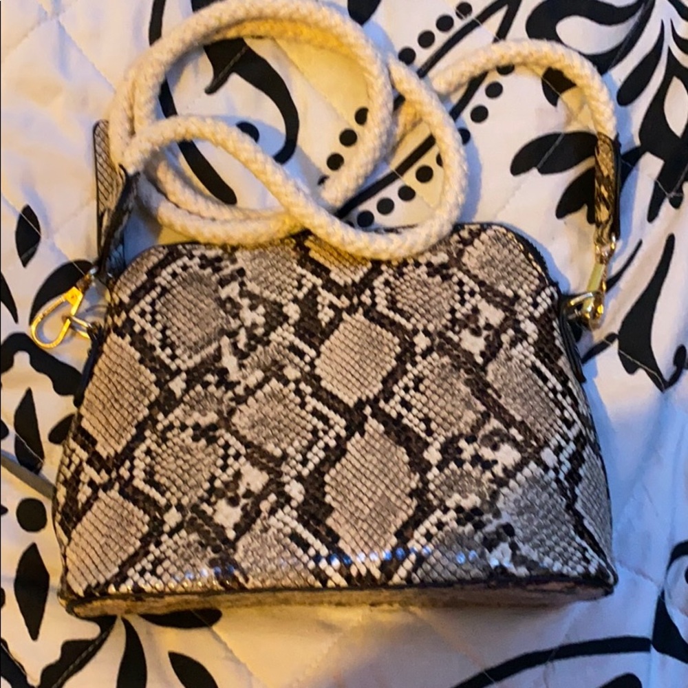 Faux snake skin purse